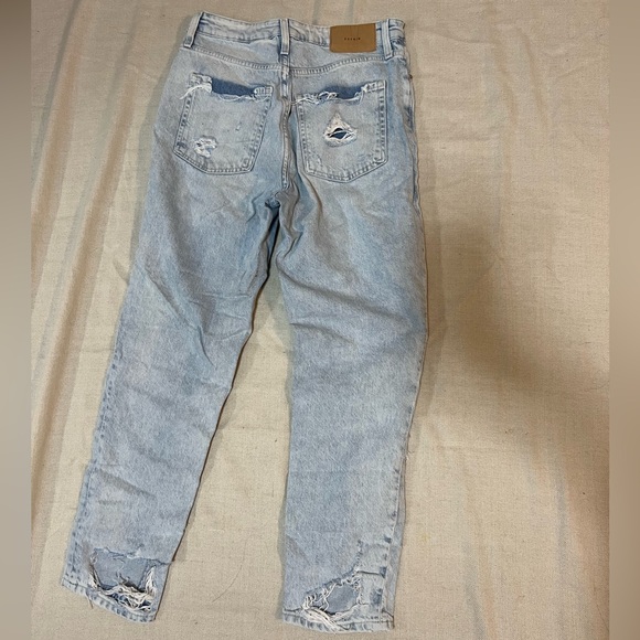 Distressed Light Blue Women's Jeans - Picture 2 of 3